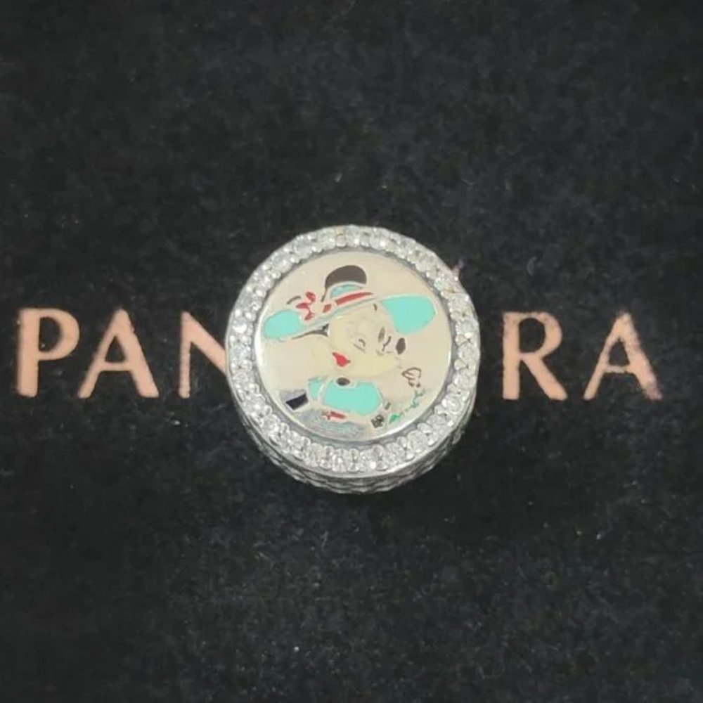 Pandora Disney Riviera Resort Button Charm S925 Silver for Bracelet Pendant